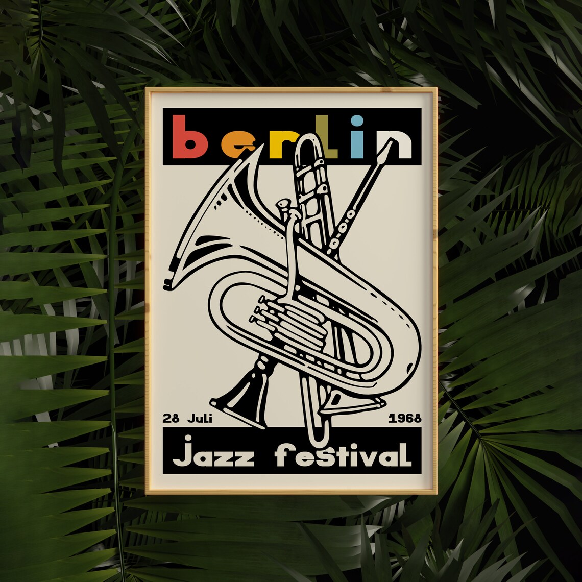 Berlin Jazz Festival Poster Vintage Art Print Giclee Etsy