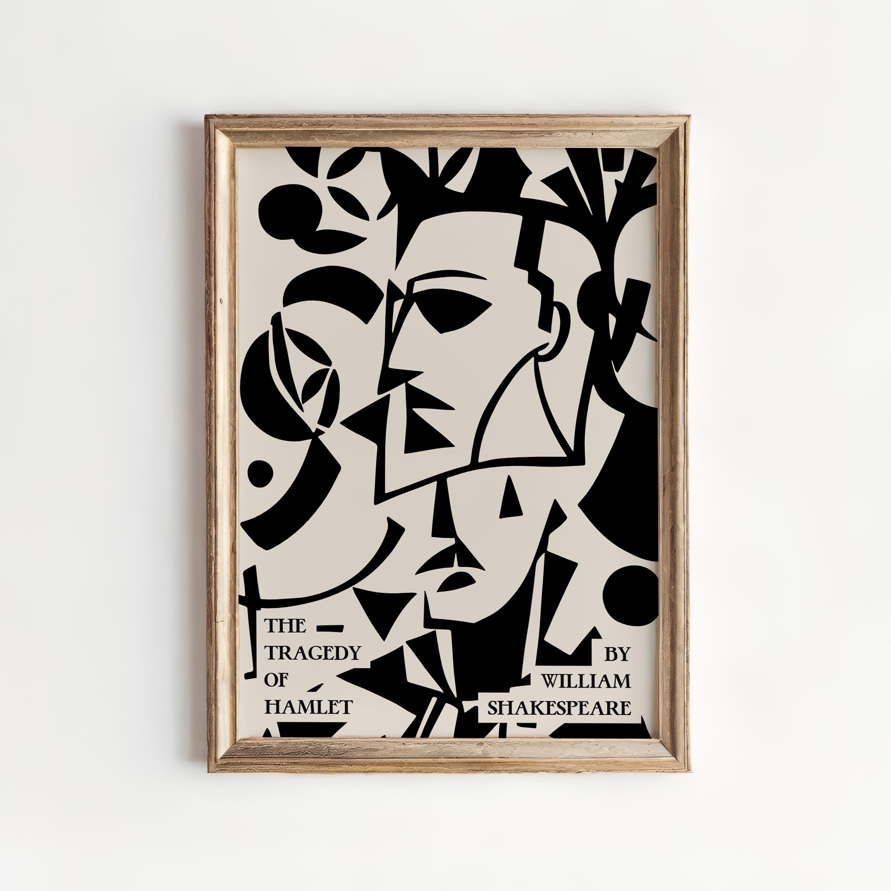 Hamlet Poster: William Shakespeare Print, Black and White Art
