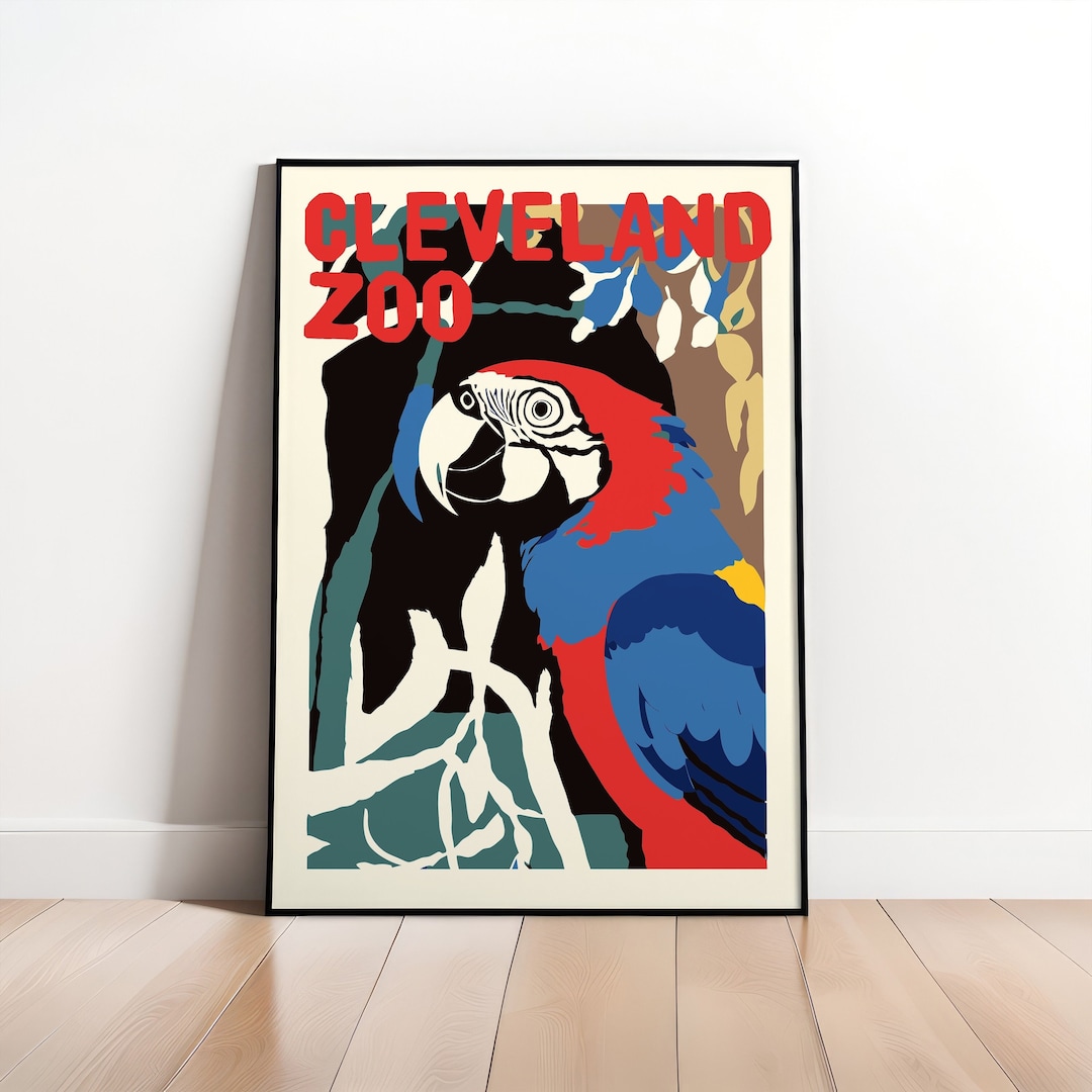 cleveland-zoo-vintage-poster-reproduction-print-animal-decor-gift-for