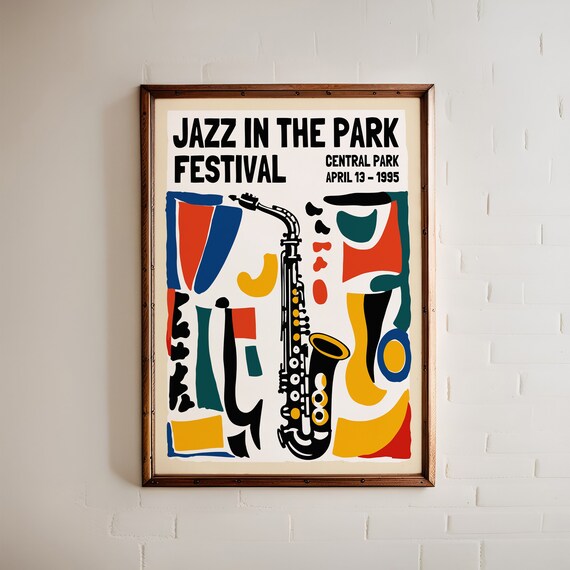 Jazz in the Park Poster - Giclee Reproduction - Central Park 1995