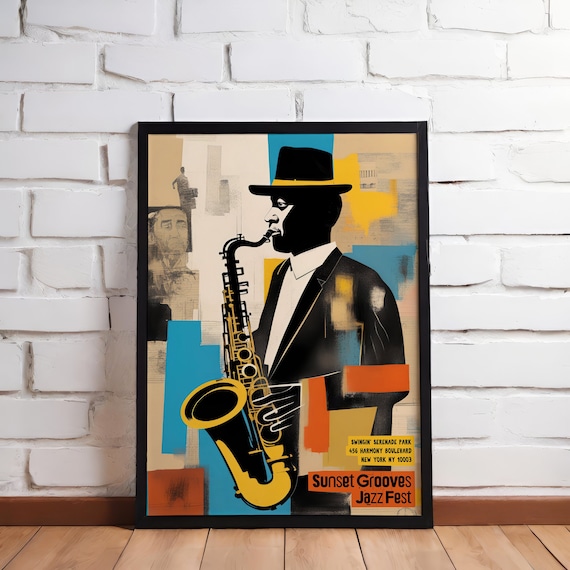 NYC Sunset Grooves Jazz Festival Poster: Collectible Giclee Print