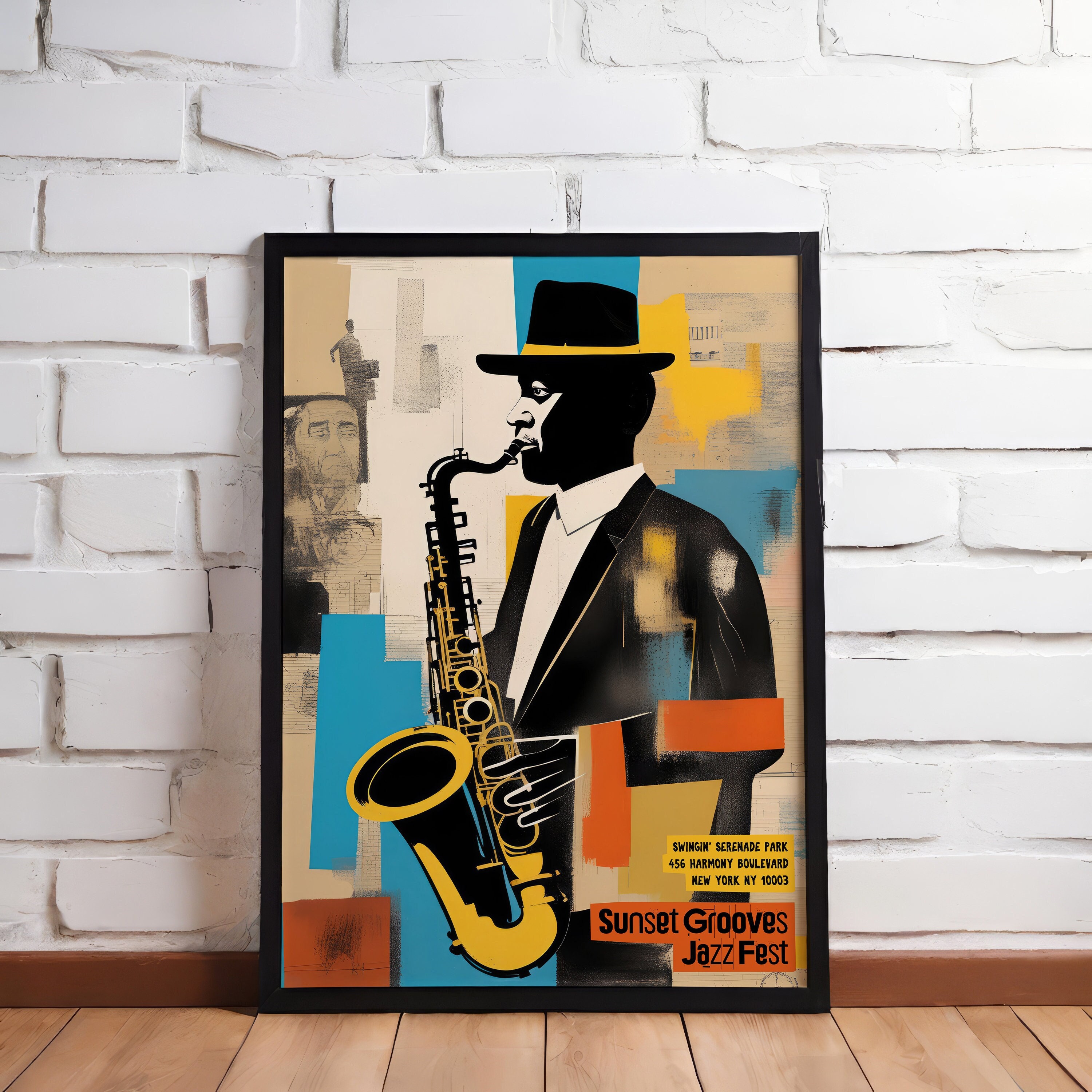 NYC Sunset Grooves Jazz Festival Poster: Collectible Giclee Print