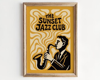 Vintage Jazz Club Art Print – African American Musicians of the