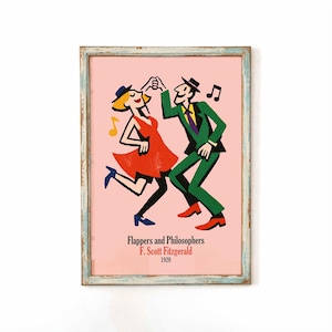 Jazz Age Poster - Giclée Fine Art Print - 1920 Vintage Literary Decor Flappers And Philosophers