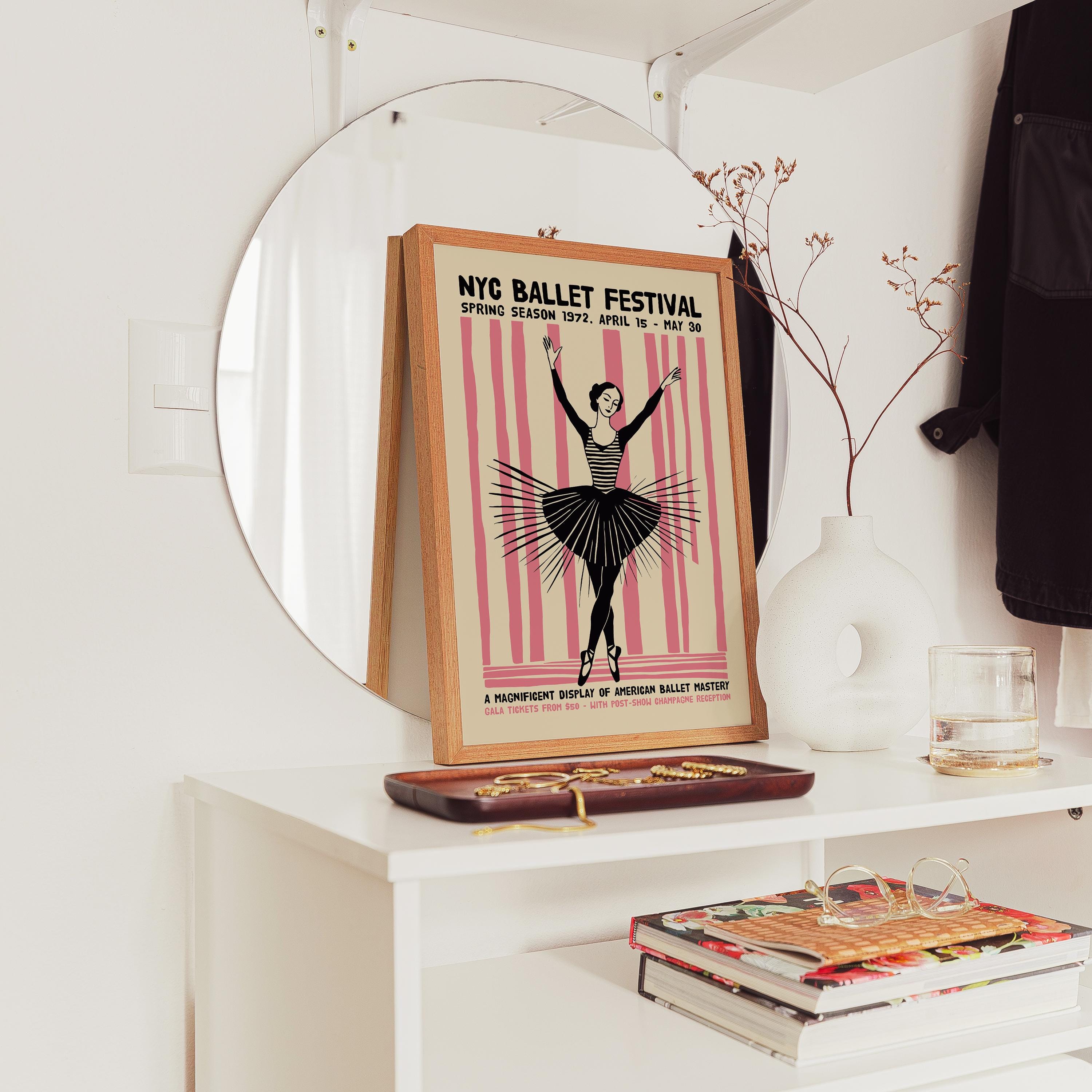 NYC Ballet Festival 1972 Poster - Dance Ballerina Dancer