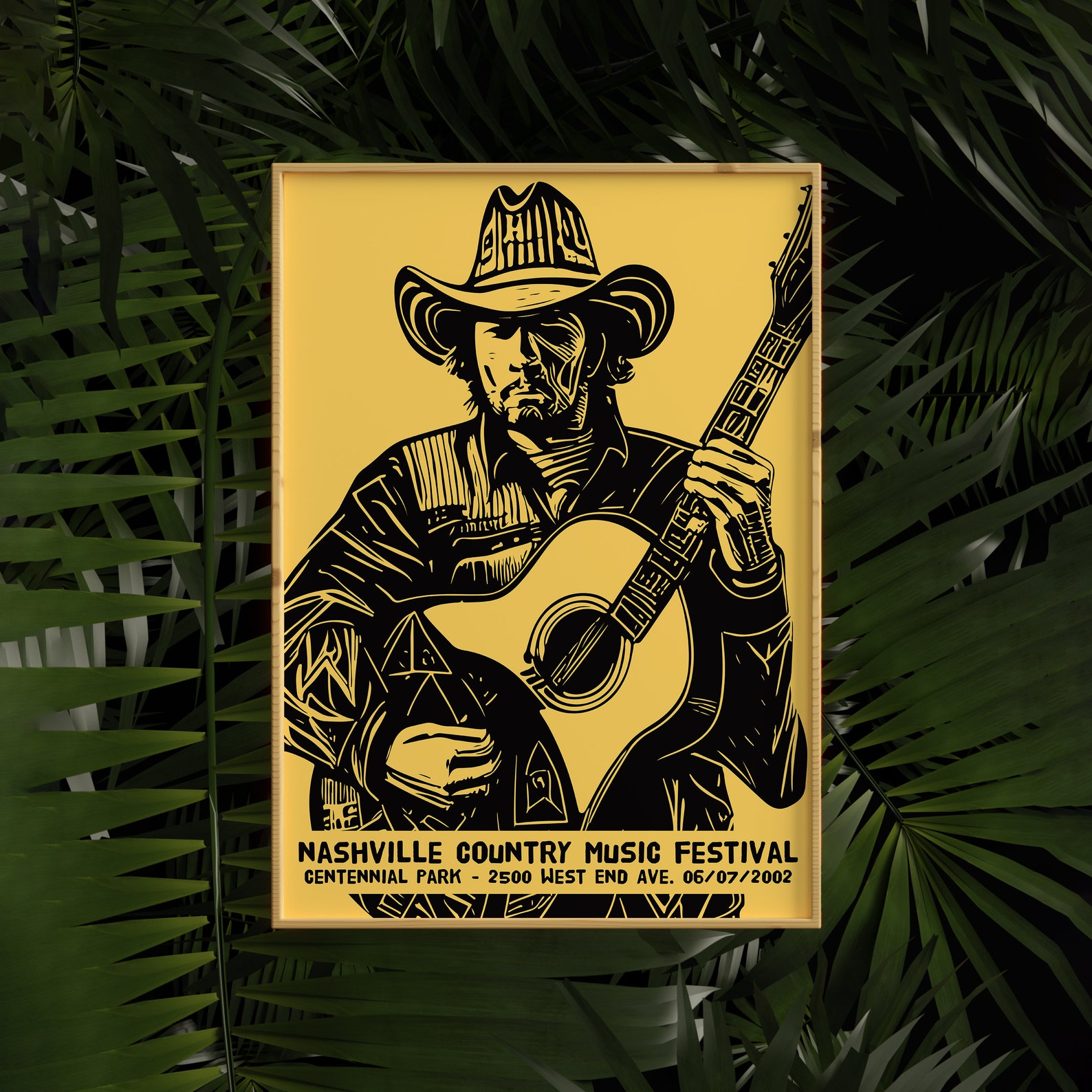 Nashville Country Music Festival Poster Giclee Reproduction Etsy