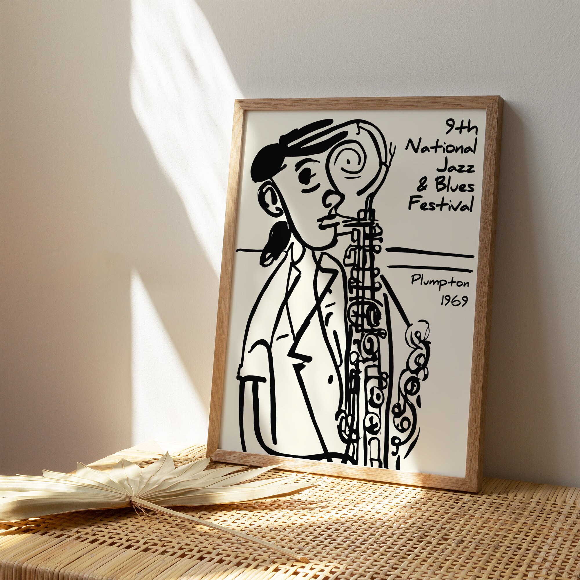 Black and White JAZZ FESTIVAL Poster 9th National Jazz & Etsy