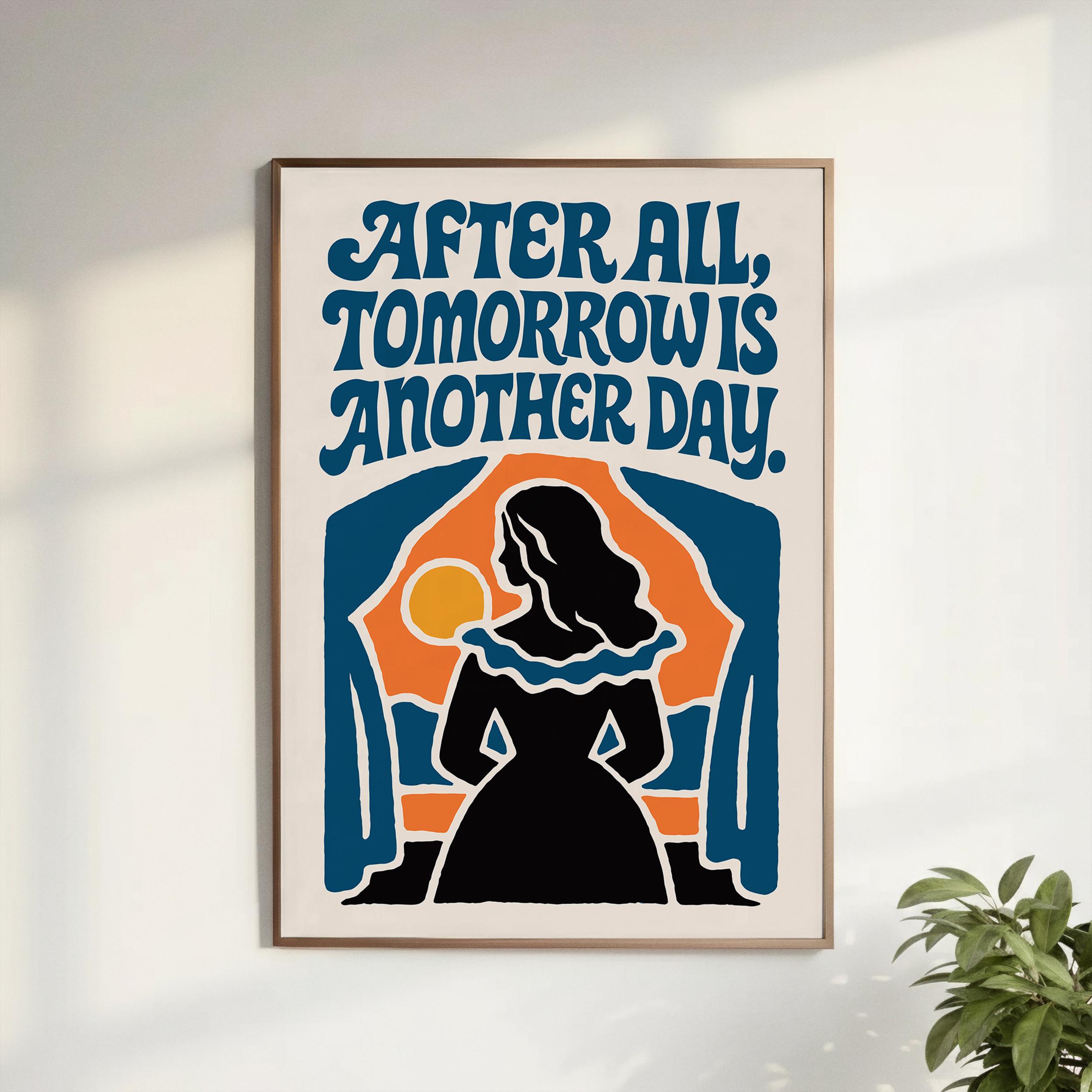 Make-up-Tasche „After All Tomorrow Is Another Day“ – Gone With The Wind Zitat, Wasserdicht