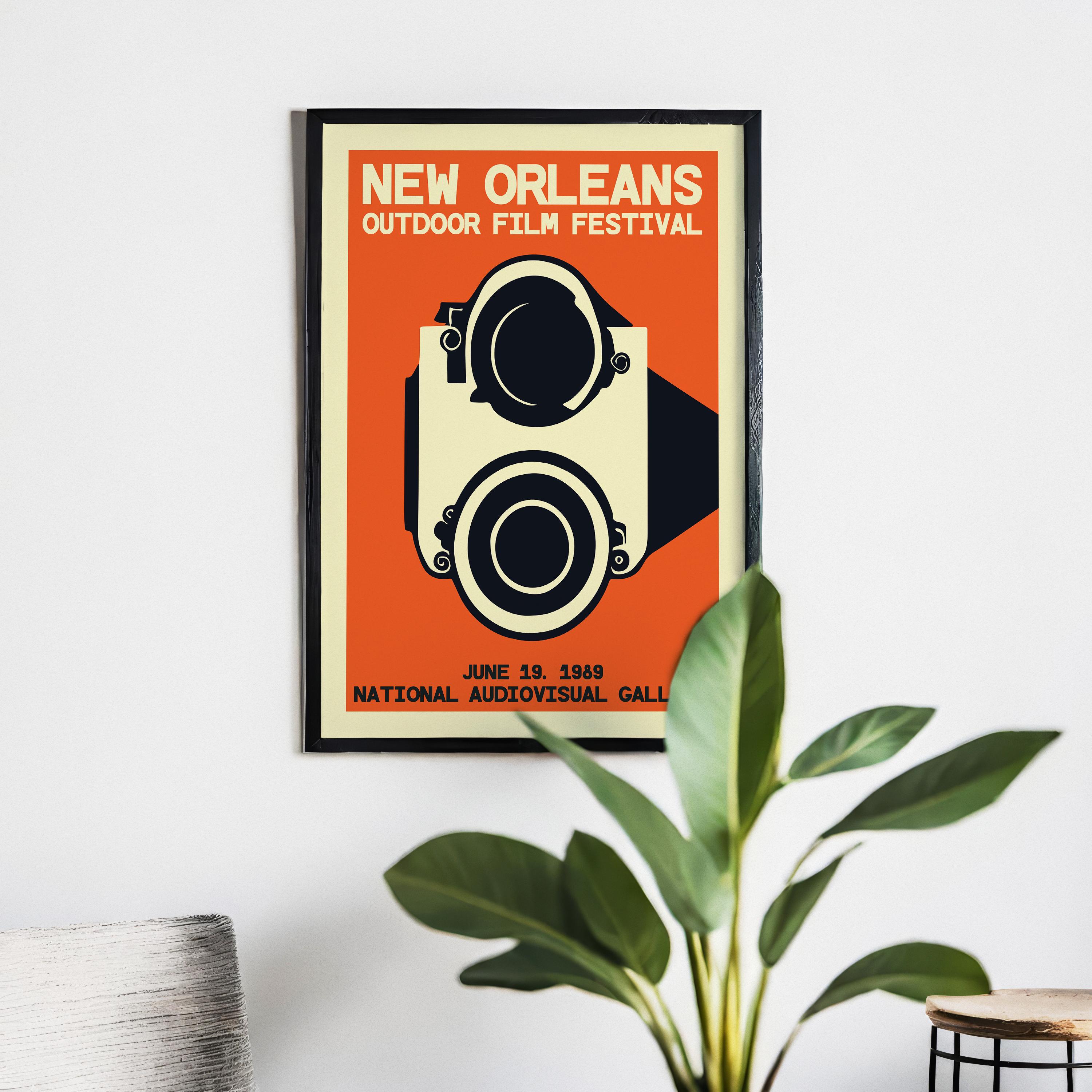 New Orleans Film Festival Poster: Vintage Camera Art Print - Etsy