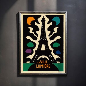 Paris Eiffel Tower Giclée Print: Art Nouveau French Wall Decor