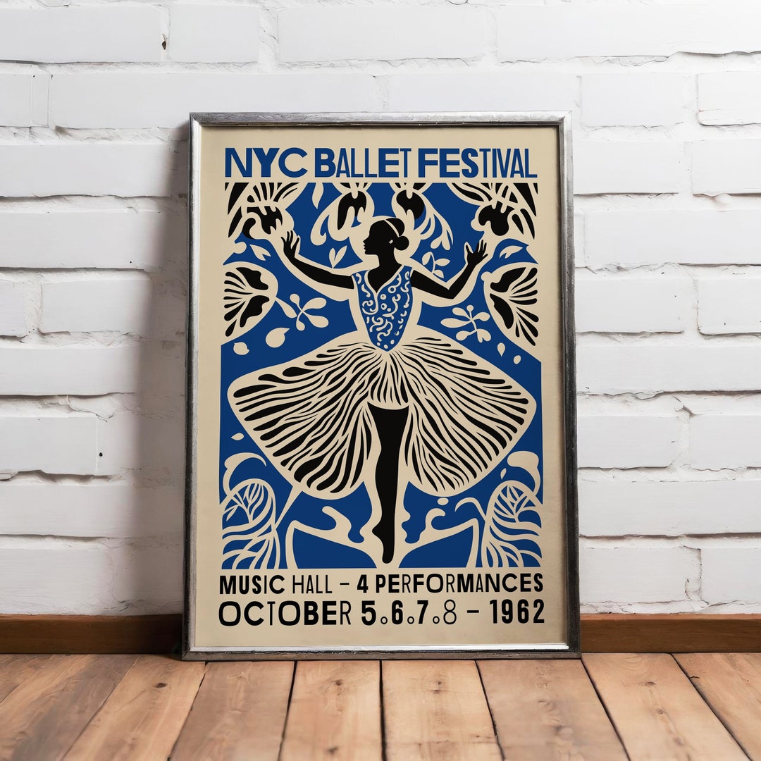 1962 NYC BALLET FESTIVAL Poster | Classical Dance Festival