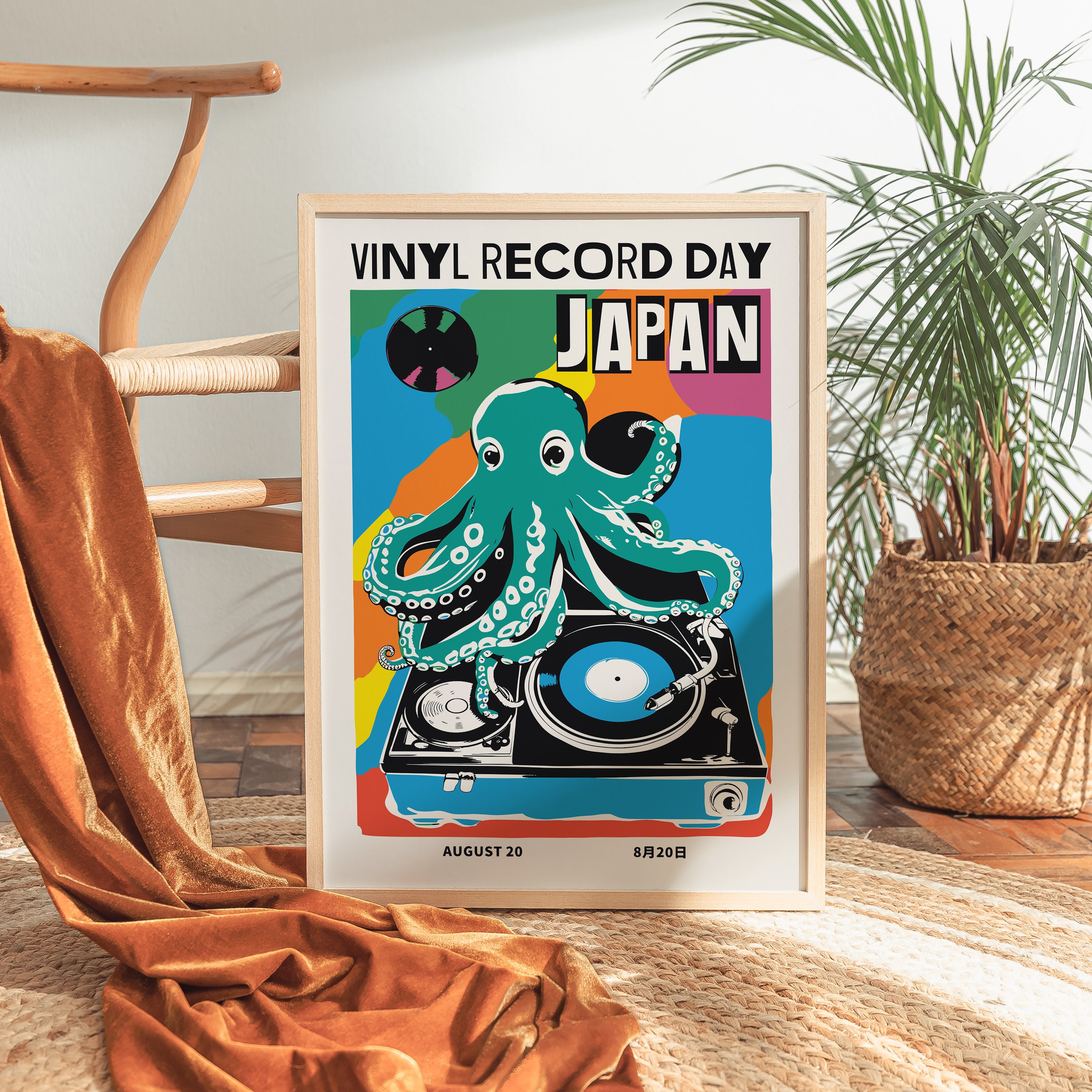 【日本限定盤】MIKE - SHOWBIZ! 2LP ポスター付き Vinyl Record Day Japan Poster: Retro Octopus Art Print - Etsy