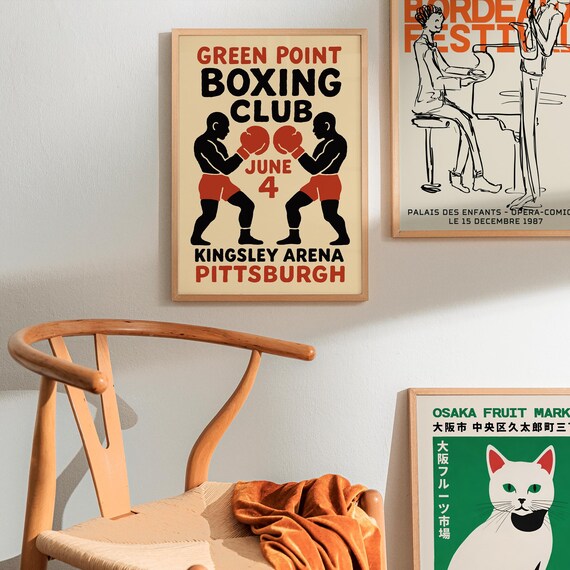 Vintage Boxing Club Poster - Giclée Fine Art Print - Retro Fighter