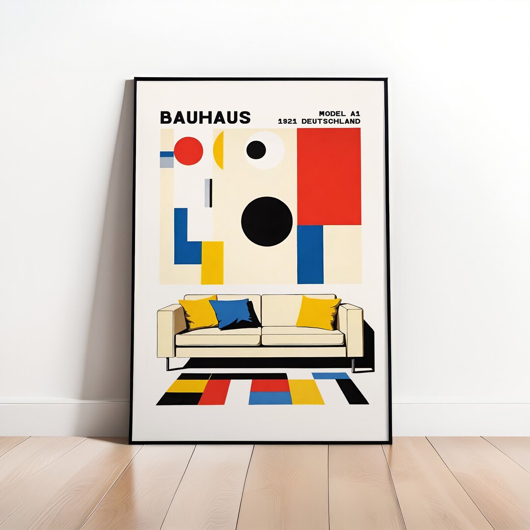 Bauhaus Furniture Poster - 1921 Model A1 - Iconic Geometric Design ...