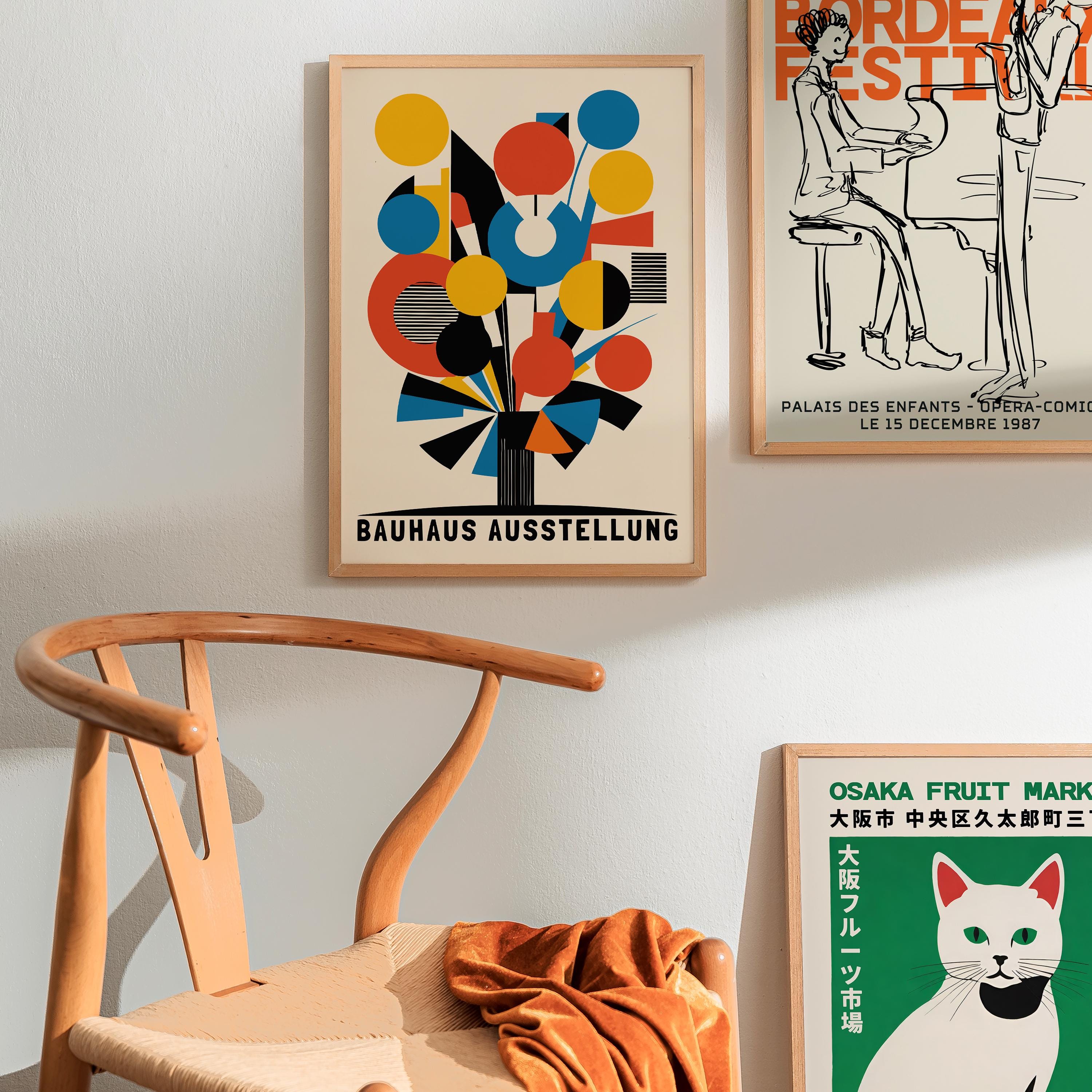 Bauhaus Ausstellung Poster Art Print - Vintage Mid Century