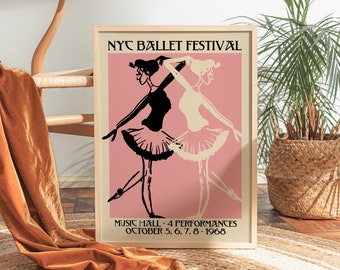 NYC Music Hall BALLET POSTER | Dance Studio Inspiration