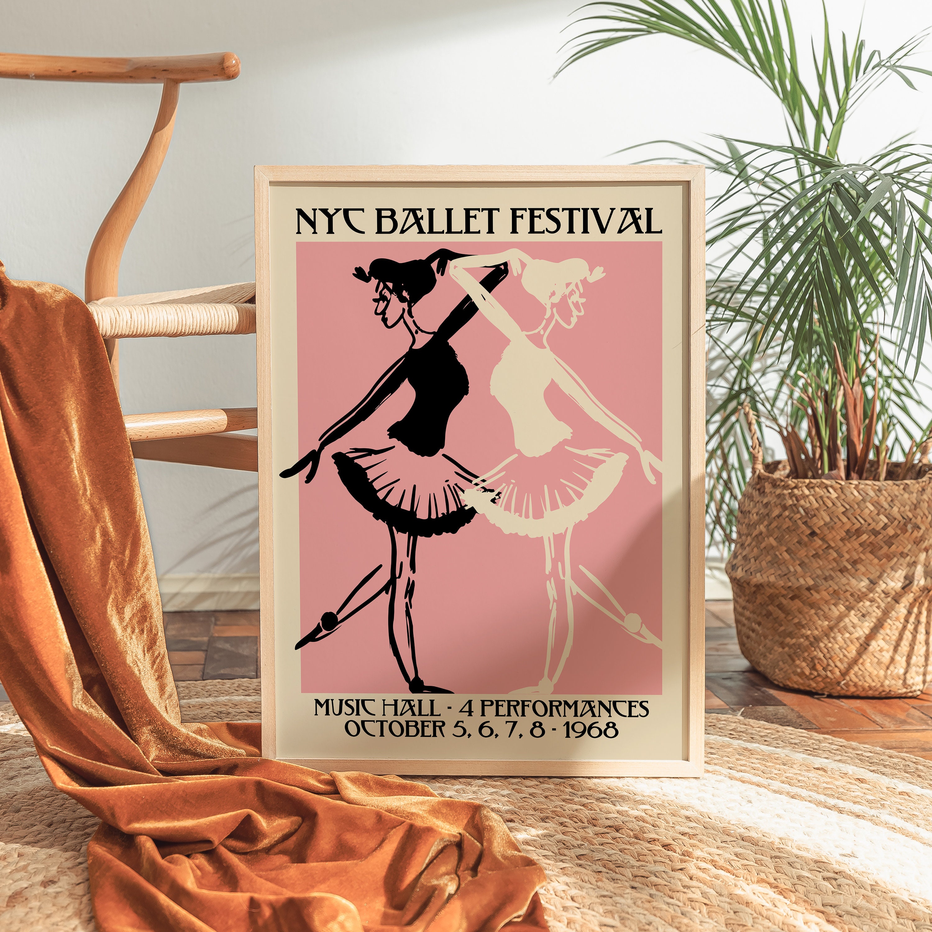 New York City Ballet Festival Poster - Large Mailed Nursery