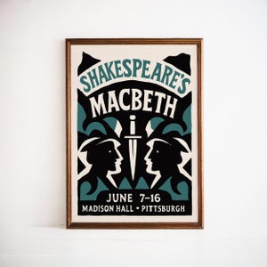 Macbeth Theatrical Poster: Vintage Shakespeare Art Print