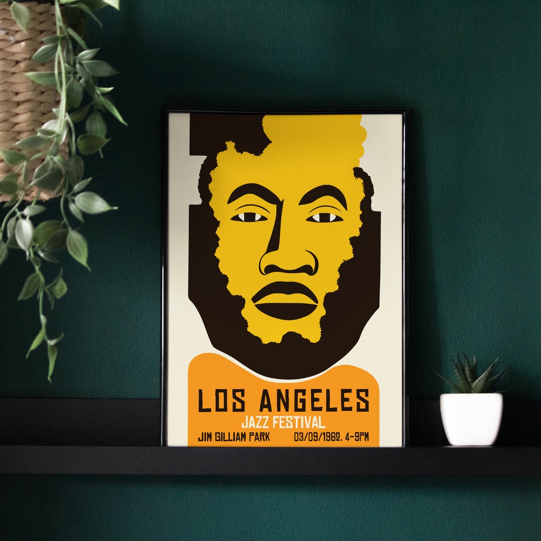 Los Angeles Jazz Festival Poster Music Concert Art Print Giclee