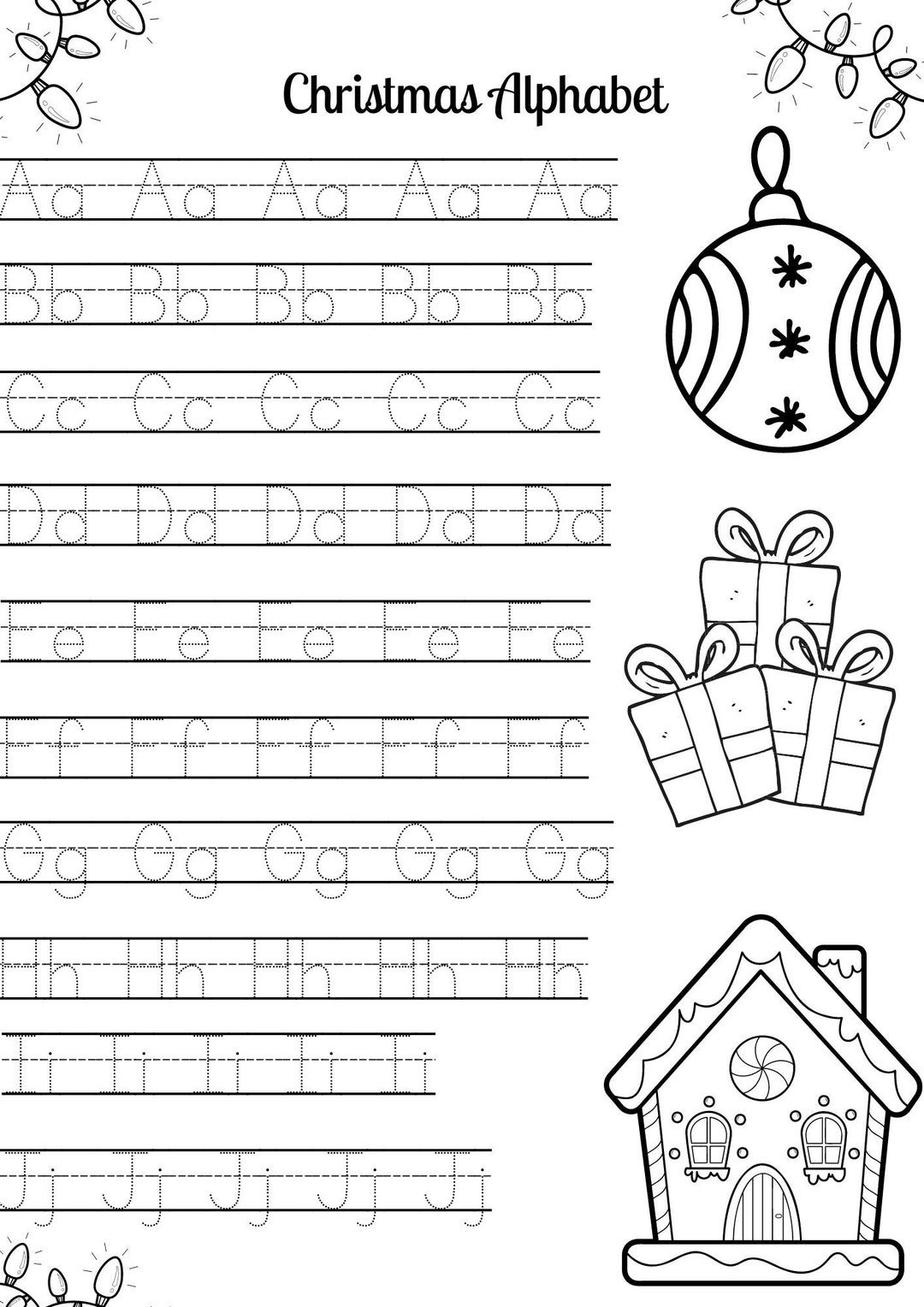 Christmas Alphabet Activities Worksheets Christmas Alphabet Activities Worksheets