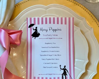 Mary Poppins Party Printables Package and Customized Invitation