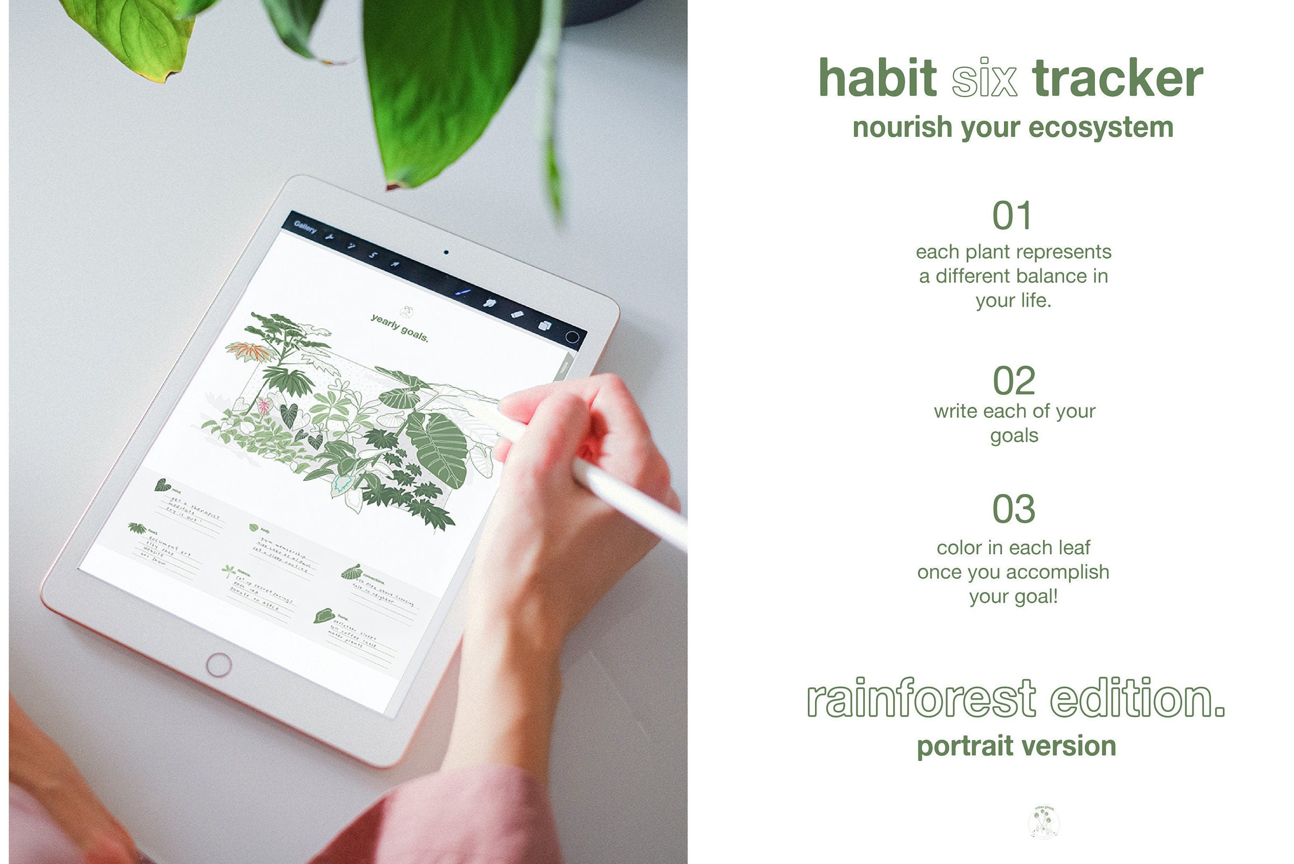 21 Day Coloring Habit Tracker Printable Digital Portrait, Habit Tracker ...