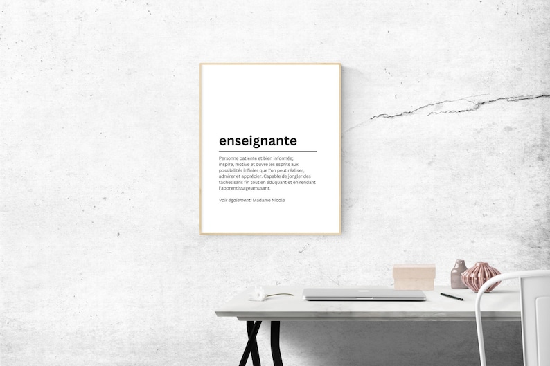 Personalized Teacher Appreciation Gift in French. Teacher Etsy