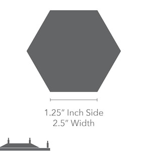 Hexagon 1.25&quot; | No Need to Resize | EPP | Cut Files for English Paper Piecing | SVG | Cricut | Silhouette | Quilting