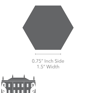 Hexagon .75&quot; | No Need to Resize | EPP | Cut Files for English Paper Piecing | SVG | Cricut | Silhouette | Quilting