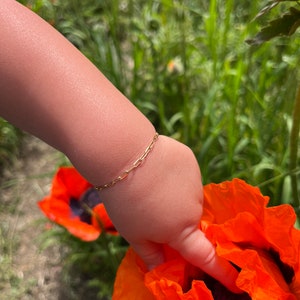 Paperclip Bracelet-Matching Bracelets-Newborn Gift-Chain Baby Bracelet-Baby Shower Gift-mommy&me-toddler bracelet-baby bracelet-matching set