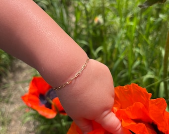 Paperclip Bracelet-Matching Bracelets-Newborn Gift-Chain Baby Bracelet-Baby Shower Gift-mommy&me-toddler bracelet-baby bracelet-matching set