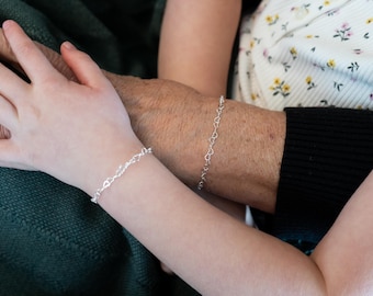 Silver Heart Link Chain - Baby jewelry girl-Valentine's Gift-Baby Valentine's-baby bracelet-gold filled hearts-toddler bracelet-baby Jewelry