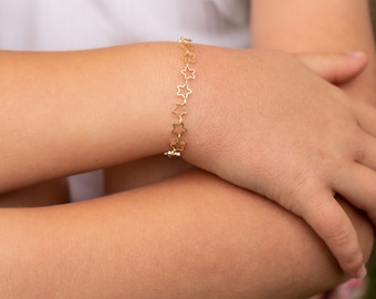 Star Chain Fourth of July Bracelet-USA Bracelet-Independence Day-Red White&Blue-Baby Bracelet-Fourth of July Outfit-Patriotic Bracelet