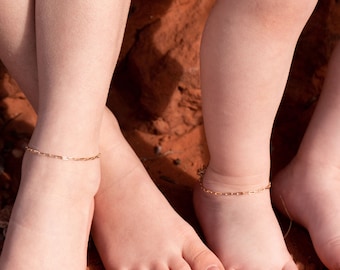 Dainty Paperclip Anklet-Gold Anklet-Chain Anklet-Anklet for Women-Toddler Anklet-Anklet Bracelet-Baby Anklet-Toddler Jewelry-Baby Jewelry-