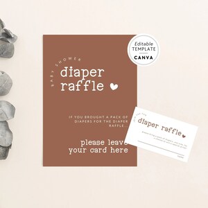 Diaper Raffle Sign Template Canva, Baby Shower Diaper Raffle Game, Printable Diaper Raffle Sign & Ticket Baby Party Games, Shower Game Quinn