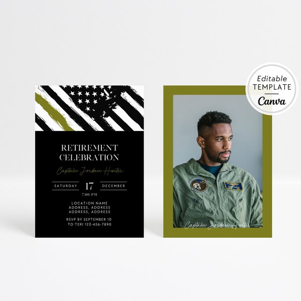 Army Retirement Invitation Etsy