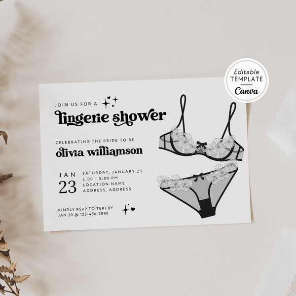 Lingerie Bridal Shower Invitations - Etsy