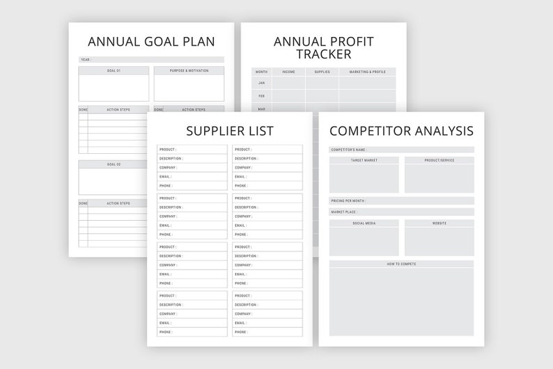 Boost Your Productivity With Our Editable and Printable Business ...