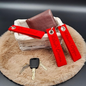 Cologne felt keychains - red Cologne pendants - gift from Cologne - Cologne family: Kölsche Jung, Kölsch&#39; Mädche, Domkind etc.