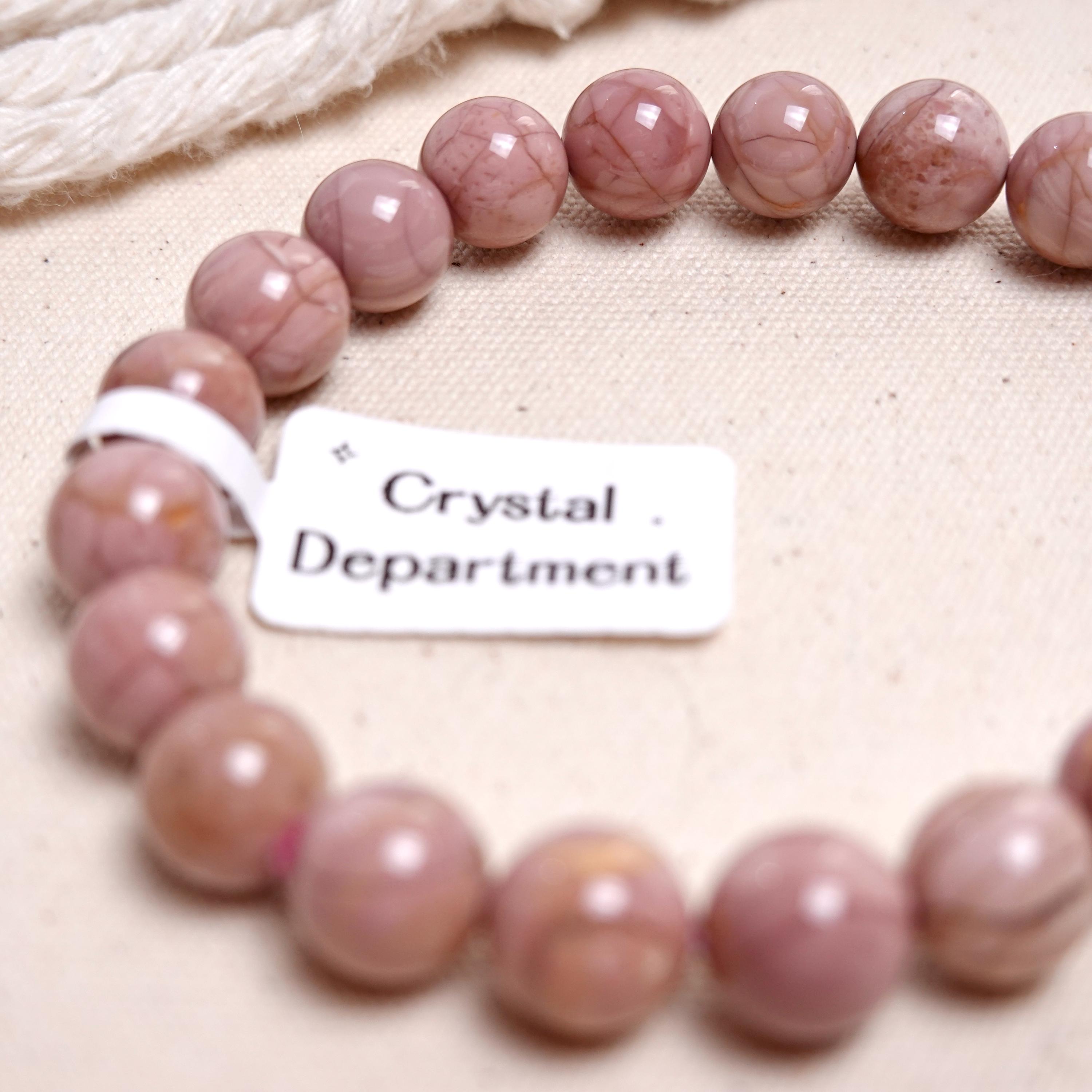 アラシャンアゲート ローズリップスティックピンク 9mm+ブレスレット