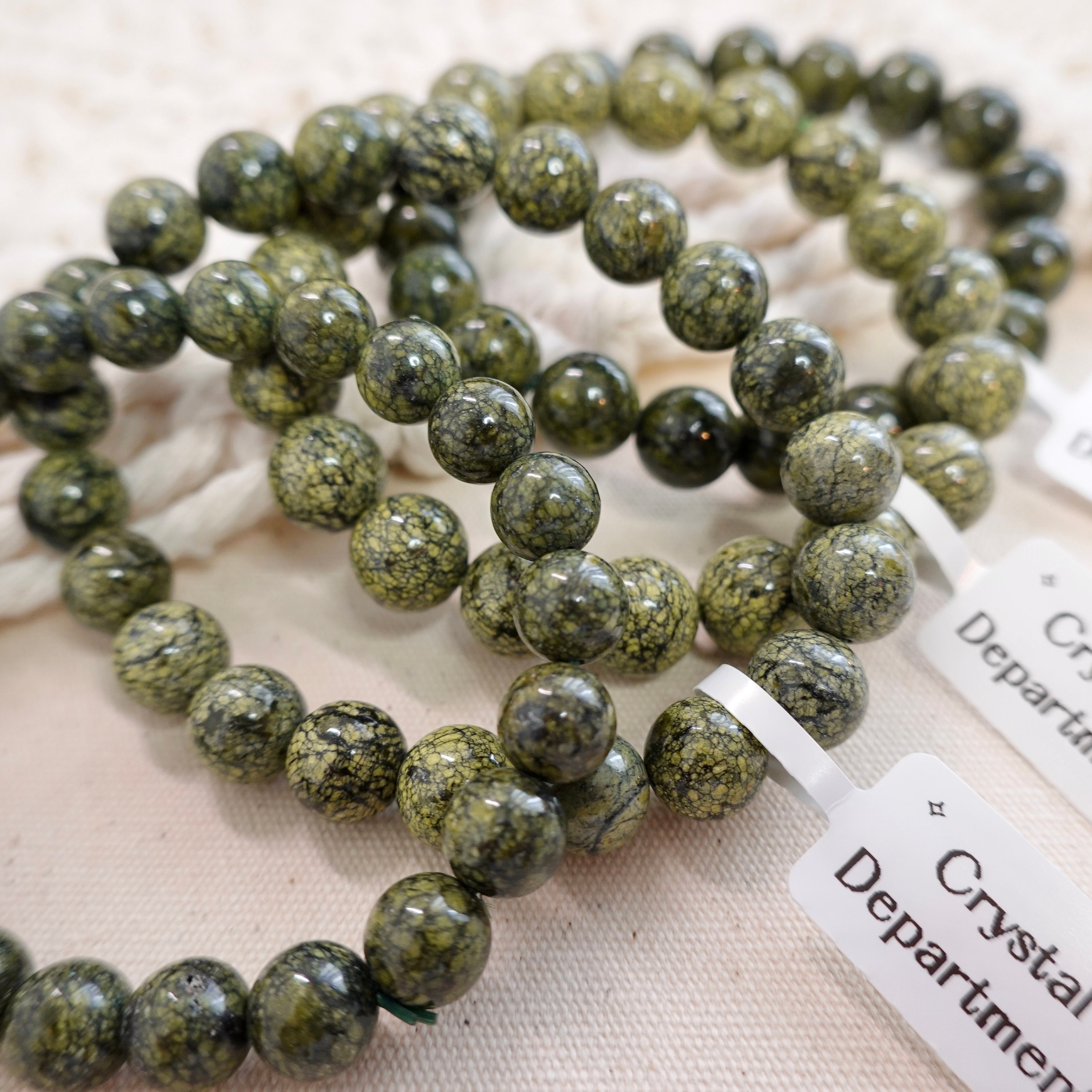 Grade A ⁂ Medicine King Stone (tibetan Serpentine) 8mm Bracelet 