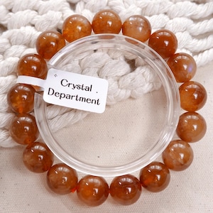 RARE Natürliche Orange Andesin Edelstein Armband Tibet Andesin Labradorit 12 mm + Armband | Kristallabteilung (Geschenk für Ihn, Geschenk für Sie)