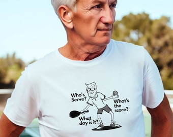 Funny Pickleball T-Shirt: Retirement Gift, Questions Design