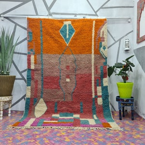 Home Decor Farmhouse Living Room, Custom Rug Nursery, Handmade Rug For Bedroom, Moroccan Rug Pink, Berber Rug Colorful, Teppich Marokko