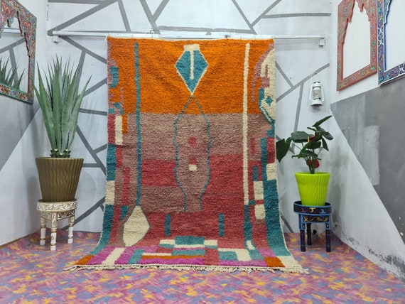 Home Decor Farmhouse Living Room, Custom Rug Nursery, Handmade Rug For Bedroom, Moroccan Rug Pink, Berber Rug Colorful, Teppich Marokko