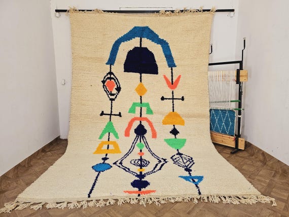 Moroccan Rug, Custom Rug, Area Rug, Handmade Rug, Nursery Rug, 8x10 Rug, Outdoor Rug, Irregular Rug, Bedroom Decor