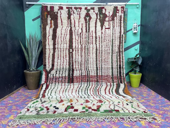 Handmade Moroccan Bohemian Shag Rug, Personalize Gifts for Home Decor