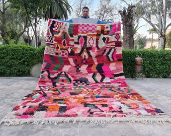 Minamilist Home Decor, Custom Fabulous Boujad Rug, Soft Handmade Rug, Washable Rugs For Living Room, Bohemian Handwoven Rug