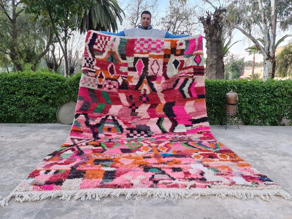 Minamilist Home Decor, Custom Fabulous Boujad Rug, Soft Handmade Rug, Washable Rugs For Living Room, Bohemian Handwoven Rug