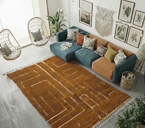 Custom Moroccan Wool Rug, Handmade Berber Beni Ourain